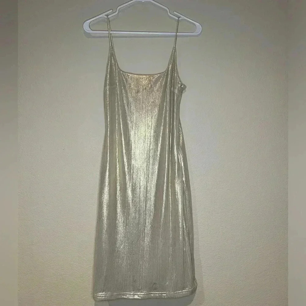 Elegant Gold Slip Dress